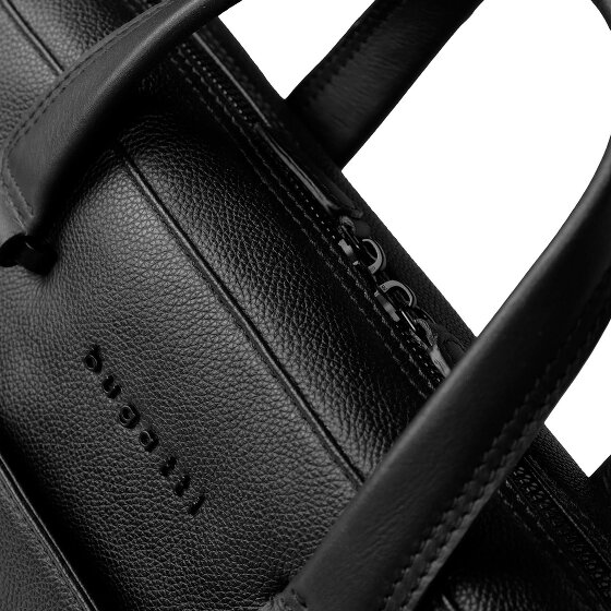 bugatti Black Teczka Skórzany 39 cm Komora na laptopa