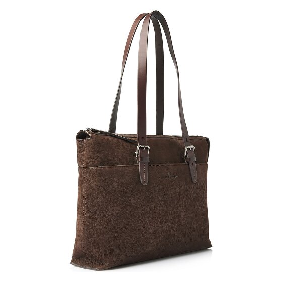 Castelijn & Beerens Nubuck Torba na ramię Skóra 40 cm Komora na laptopa