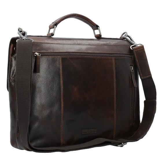 Leonhard Heyden Skórzana aktówka Roma 39 cm Komora na laptopa