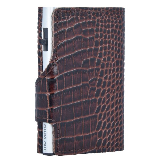 Tru Virtu Etui na karty kredytowe Click & Slide Portfel RFID Skóra 6,5 cm