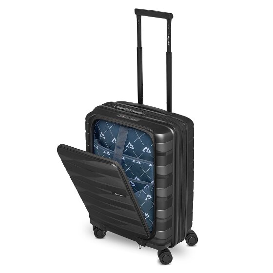 Bergpfeil Travel 4 kółka Walizka kabinowa 55 cm Komora na laptopa z funkcją poszerzenia
