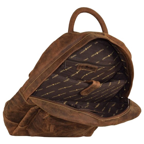 Greenburry Vintage Retro Plecak skórzany 42 cm Komora na laptopa