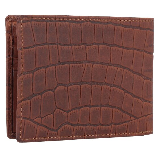 Esquire Croco Portfel Ochrona RFID Skórzany 12 cm