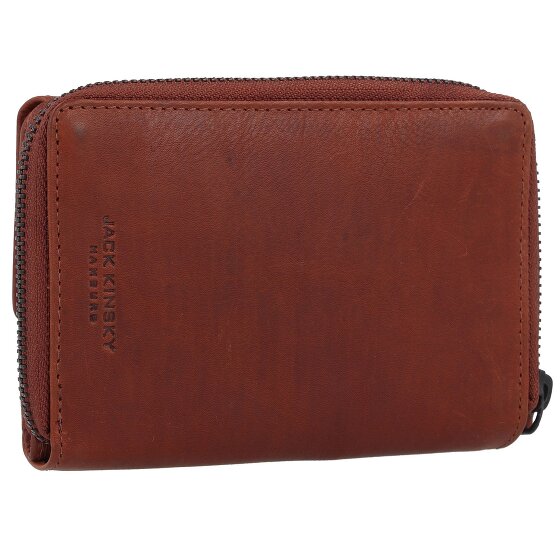 Jack Kinsky Risör Portfel Ochrona RFID Skórzany 14 cm