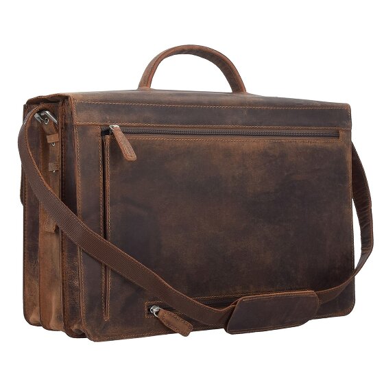 Plevier Retro Zeppelin Teczka Skórzany 43.5 cm Komora na laptopa