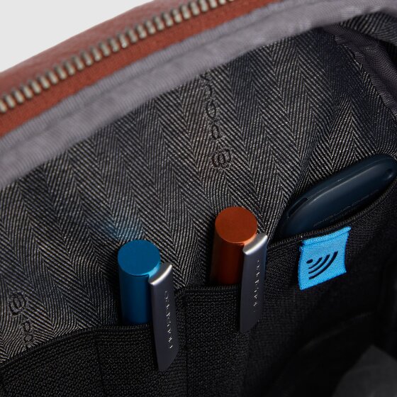 Piquadro Black Square Plecak Skórzany 36 cm Komora na laptopa