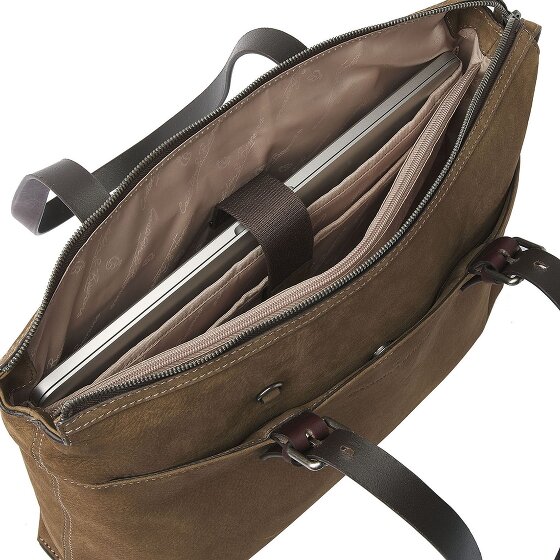 Castelijn & Beerens Nubuck Torba na ramię Skórzany 40 cm Komora na laptopa