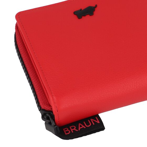 Braun Büffel Capri Portfel Ochrona RFID Skórzany 11 cm