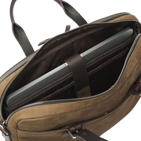 Castelijn & Beerens Nubuck Teczka Skórzany 41 cm Komora na laptopa