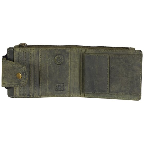 Greenburry Skórzana saszetka na szyję w stylu vintage 11 cm