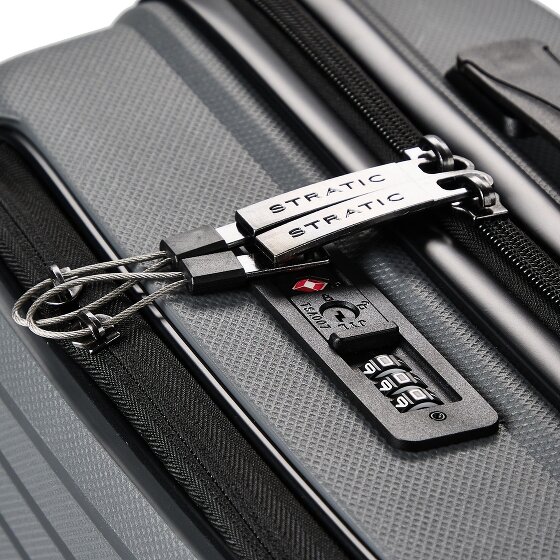 Stratic Bright + 4 kółka Walizka kabinowy 55 cm Komora na laptopa