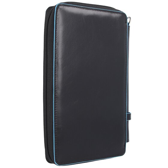 Piquadro Niebieski Square Travel Passport Case Leather 14 cm