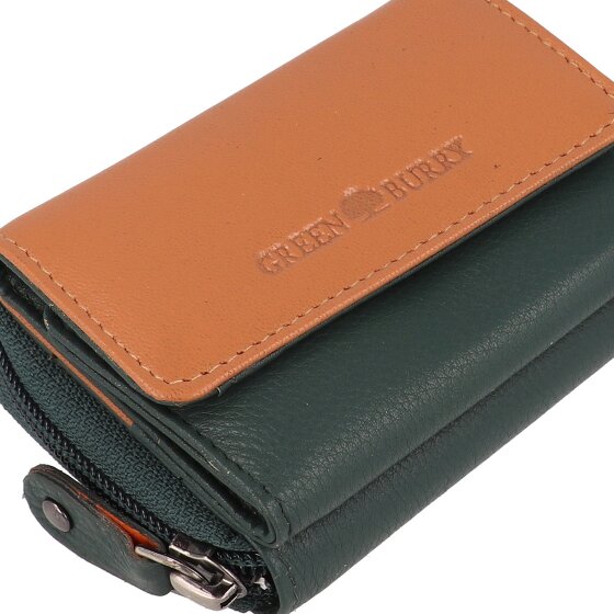 Greenburry Nappa Portfel Ochrona RFID Skórzany 11 cm