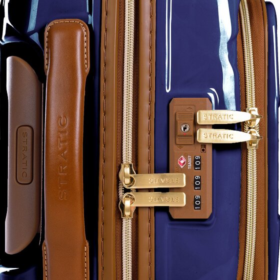 Stratic Leather & More 4 kółka Walizka kabinowy 55 cm Komora na laptopa