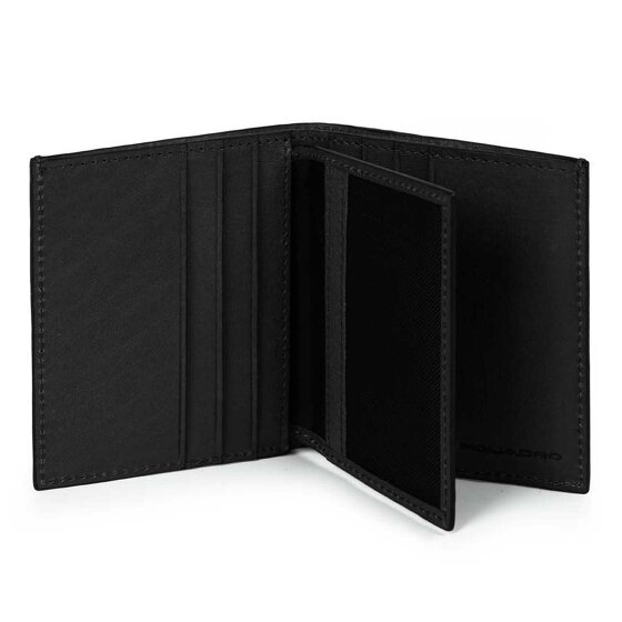Piquadro Black Square Etui na karty kredytowe Ochrona RFID Skórzany 9 cm