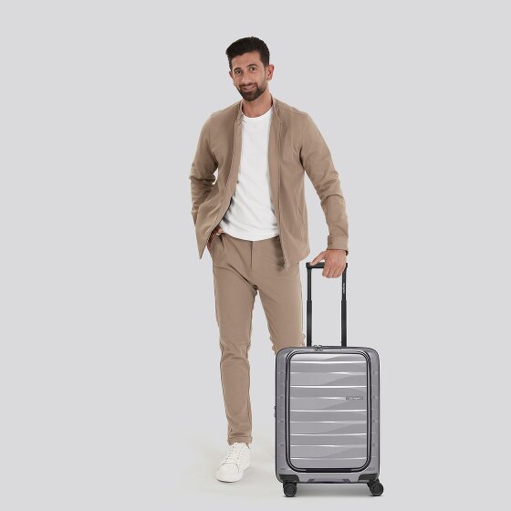 Bergpfeil Travel 4 kółka Walizka kabinowy 55 cm Komora na laptopa z plisą rozprężną