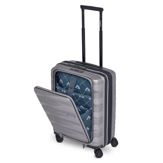 Bergpfeil Travel 4 kółka Walizka kabinowa 55 cm Komora na laptopa z funkcją poszerzenia