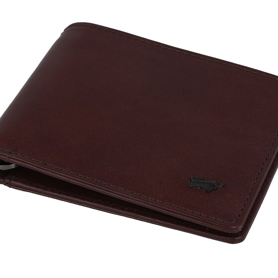 Braun Büffel Skórzany portfel RFID 11 cm z klipsem na pieniądze
