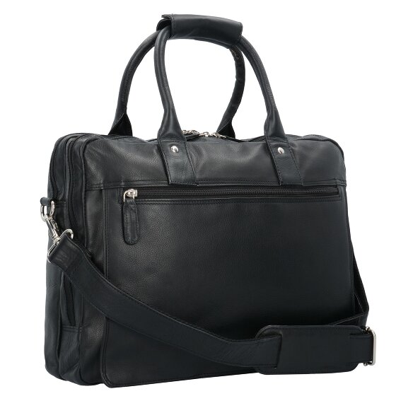 Dermata Teczka skórzana 39 cm przegroda na laptopa