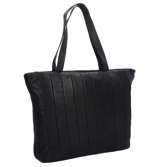 Greenland Nature Black Nappa Shopper Bag Leather 37 cm