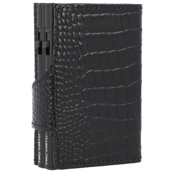 Tru Virtu Etui na karty kredytowe Click & Slide Portfel RFID Skóra 6,5 cm