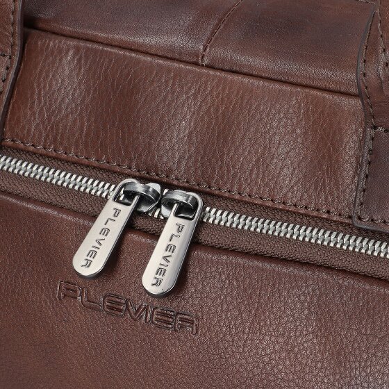 Plevier Vintage Bill Teczka Skórzany 40 cm Komora na laptopa