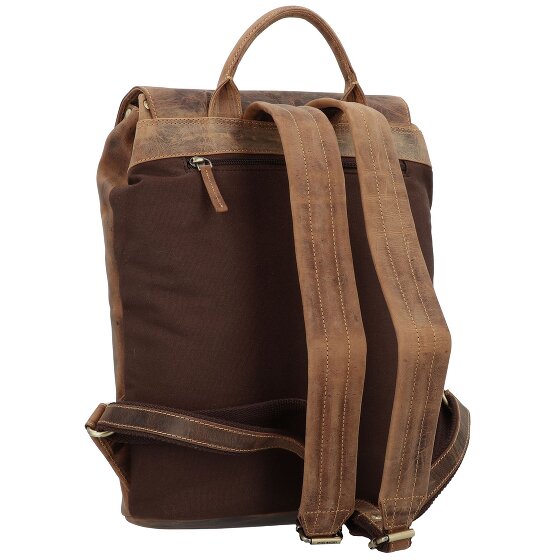 Greenburry Vintage Plecak Skórzany 40 cm Komora na laptopa