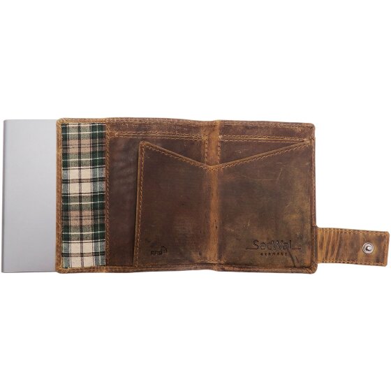 SecWal Etui na karty kredytowe SecWal 2 Skórzany portfel RFID 9 cm