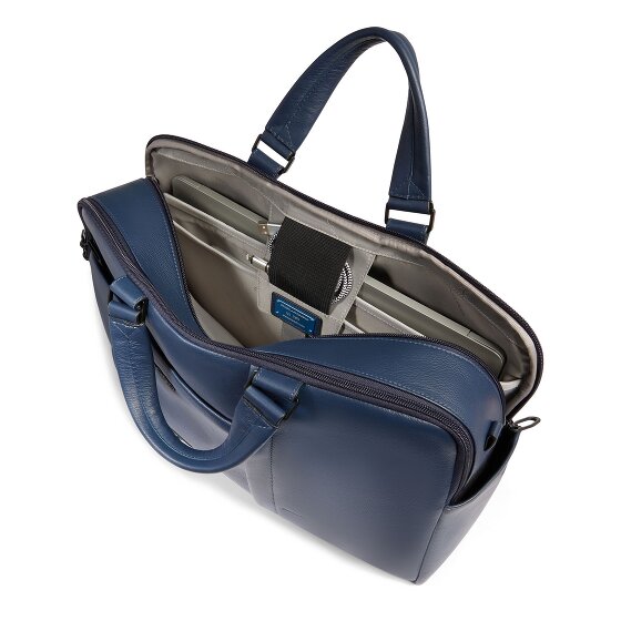 Piquadro Russel Teczka Ochrona RFID Skórzany 40 cm Komora na laptopa