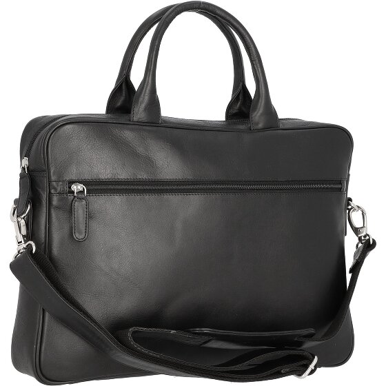 Dermata Skórzana aktówka z przegrodą na laptopa 39 cm