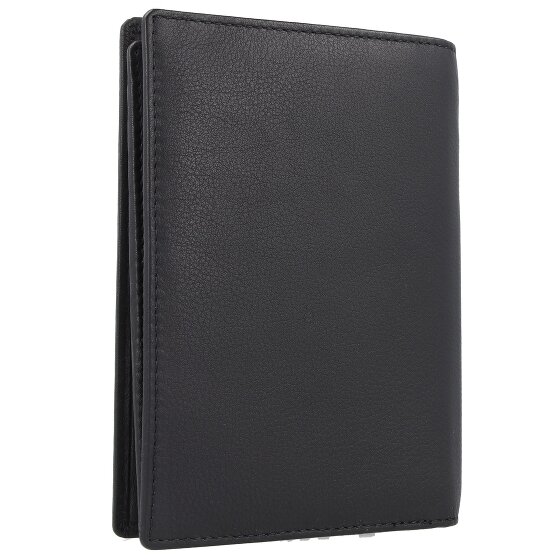 Greenland Nature Czarny Nappa Passport Case RFID Leather 11,5 cm