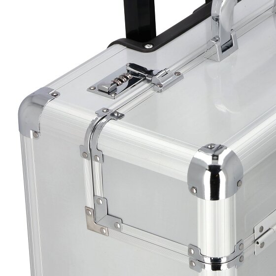 Dermata Walizka z pilotem z 2 kółkami, aluminiowa, 48 cm, z przegrodą na laptopa