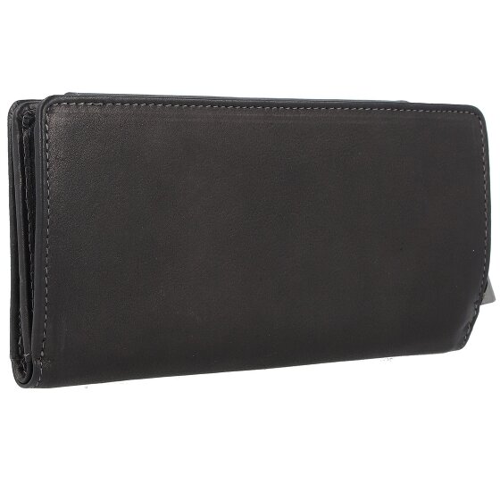 Greenland Nature Czarny Nappa Wallet RFID Leather 19 cm