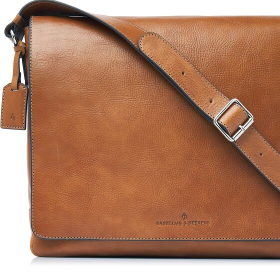 Castelijn & Beerens Mark Briefcase Messenger Ochrona RFID Skórzany 39 cm Komora na laptopa