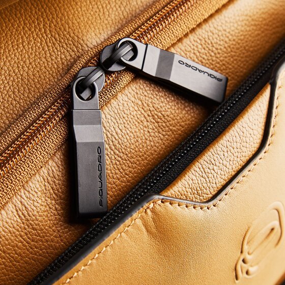 Piquadro Ael Plecak Skórzany 37 cm Komora na laptopa