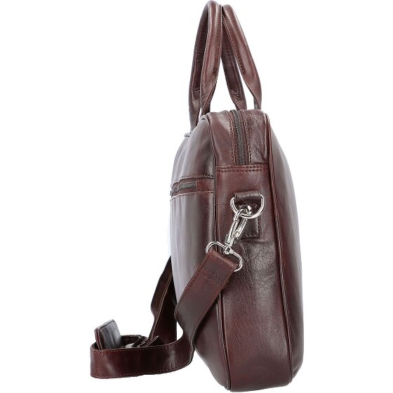 Dermata Skórzana aktówka z przegrodą na laptopa 39 cm