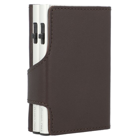 Tru Virtu Etui na karty kredytowe Click & Slide Portfel RFID Skóra 6,5 cm