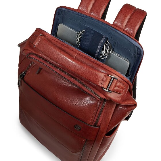 Piquadro Solm Plecak Skórzany 39 cm Komora na laptopa