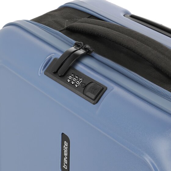 Travelite Składany 4-kołowy wózek kabinowy Basics 55 cm z rozszerzaną plisą