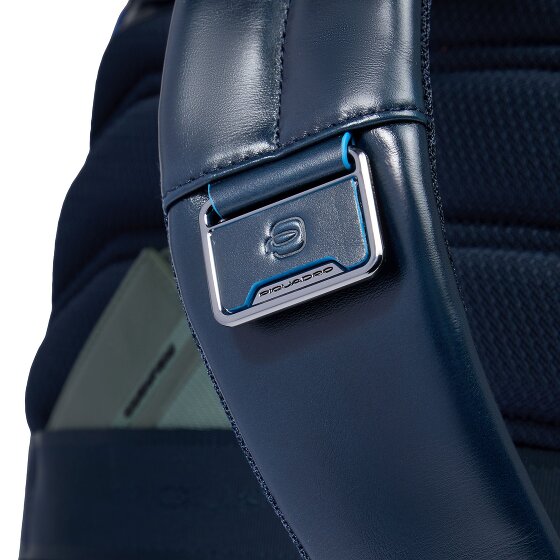 Piquadro Blue Square Plecak Ochrona RFID Skórzany 37 cm Komora na laptopa