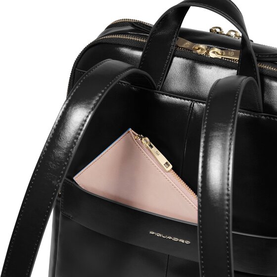 Piquadro Blue Square Plecak Ochrona RFID Skórzany 37 cm Komora na laptopa