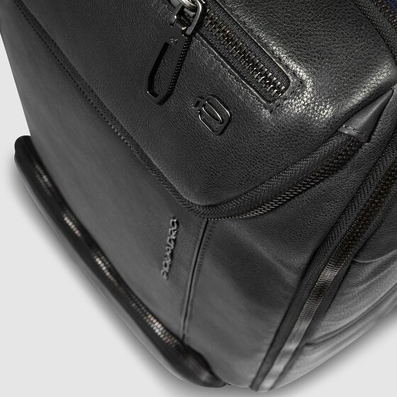 Piquadro Cronus Plecak biznesowy Ochrona RFID Skórzany 41 cm Komora na laptopa