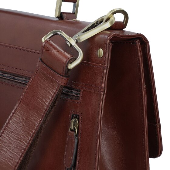 Leonhard Heyden Skórzana teczka Cambridge z przegrodą na laptopa 38 cm