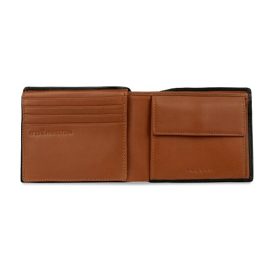 bugatti Roccia Portfel Ochrona RFID Skórzany 11.5 cm