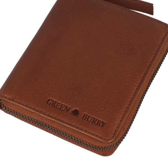 Greenburry Colombiana Portfel Ochrona RFID Skórzany 10.5 cm