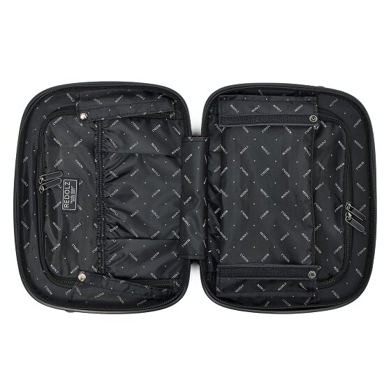 Redolz Essentials 14 zestaw walizka na 4 kółkach + kosmetyczka 4 szt. z elastycznym zagięciem + przegroda na laptopa