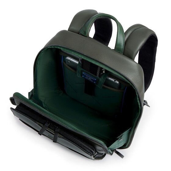 Piquadro Ael Plecak Skórzany 37 cm Komora na laptopa