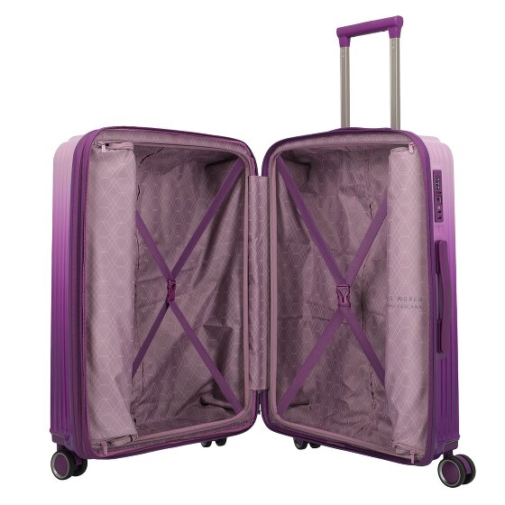 Travelite Lascana Edition 4 kółka Walizka M 65 cm z plisą rozprężną