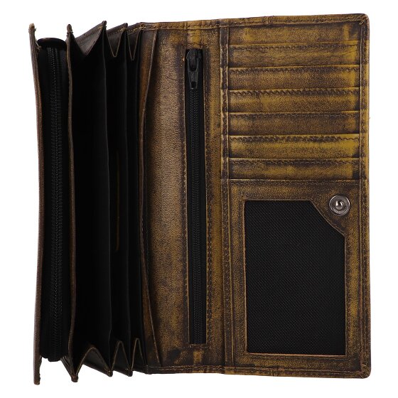 Greenburry Destressed Portfel Ochrona RFID Skórzany 13 cm