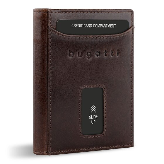 bugatti Secure Slim Portfel Ochrona RFID Skórzany 8 cm
